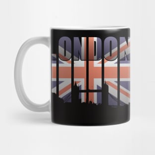 British Flag over London City Mug